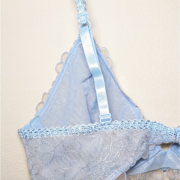 NWT Free People Lucia Underwire Bra Blue - Picture 10 of 12